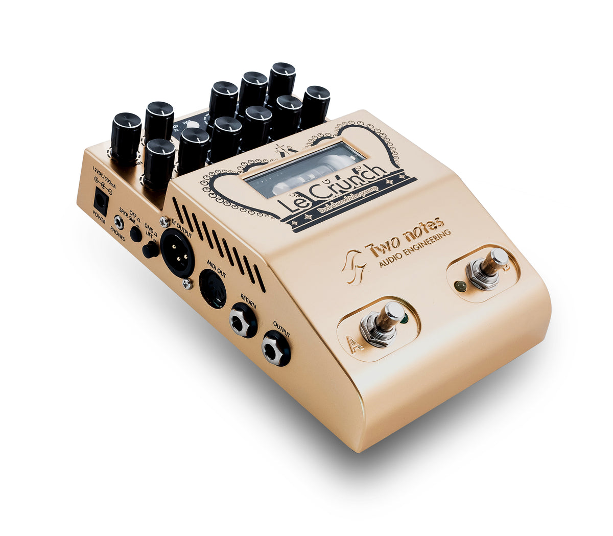 guitar tube preamp pedal Le Crunch 2-channel British Tones Tube Preamp Pedal